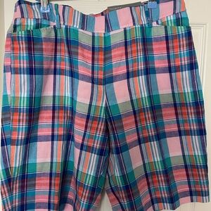 Talbots Perfect Plaid Shorts SZ 10